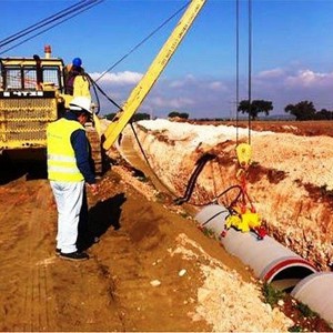 Montagem de tubulação em PRFV